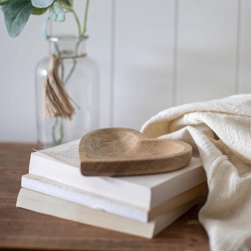 طبق زينة على شكل قلب بندق من فورسايد هوم اند جاردن، طبيعي in Kuwait