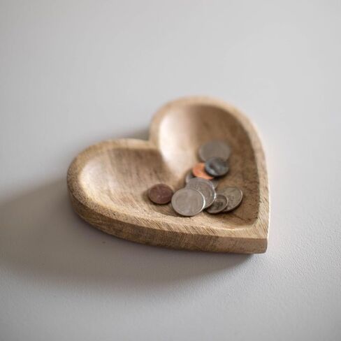 طبق زينة على شكل قلب بندق من فورسايد هوم اند جاردن، طبيعي in Kuwait