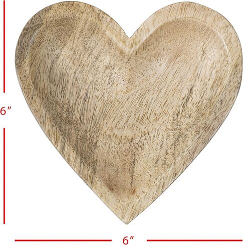 طبق زينة على شكل قلب بندق من فورسايد هوم اند جاردن، طبيعي in Kuwait