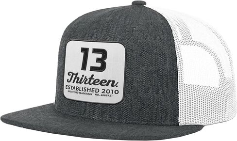 13 Fishing Men's One Size Silver Fox Flat Brim Snapback Hat-HFB7, Grey/White in Saudi Arabia