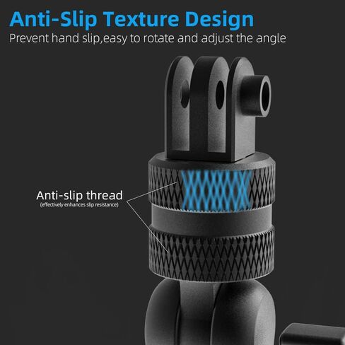 SUREWO Dual Rotating Extension Arm Mount Compatible with GoPro Hero 12 11 10 9 8 7 6 5 Black,DJI Osmo Action 2,AKASO,Campark and More (Black) in Saudi Arabia