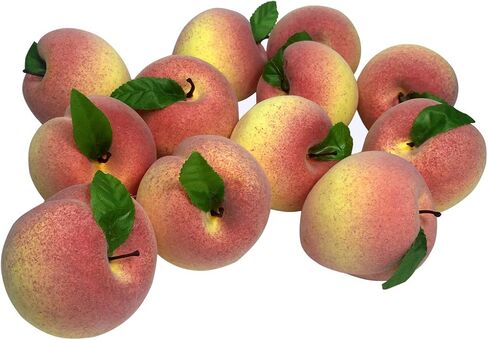 COTOSEY 12pcs Artificial Peach Simulation Peach Fruit for Home Kitchen Table Cabinet Party Decor Photography Props in Kuwait