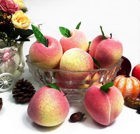 COTOSEY 12pcs Artificial Peach Simulation Peach Fruit for Home Kitchen Table Cabinet Party Decor Photography Props in Kuwait