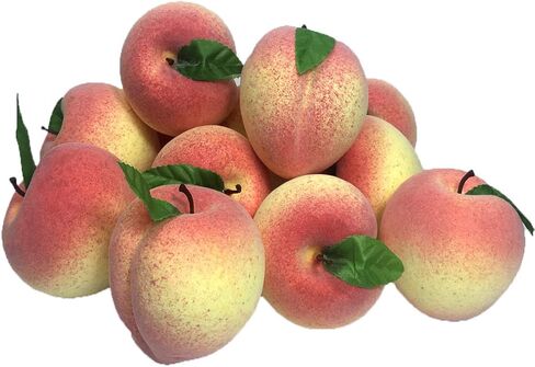 COTOSEY 12pcs Artificial Peach Simulation Peach Fruit for Home Kitchen Table Cabinet Party Decor Photography Props in Kuwait