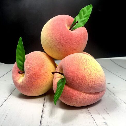 COTOSEY 12pcs Artificial Peach Simulation Peach Fruit for Home Kitchen Table Cabinet Party Decor Photography Props in Kuwait