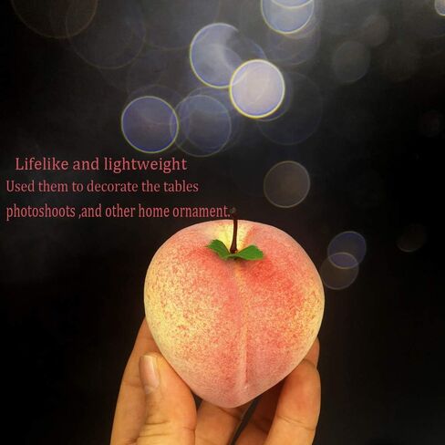 COTOSEY 12pcs Artificial Peach Simulation Peach Fruit for Home Kitchen Table Cabinet Party Decor Photography Props in Kuwait