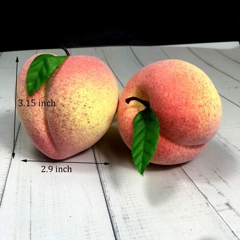 COTOSEY 12pcs Artificial Peach Simulation Peach Fruit for Home Kitchen Table Cabinet Party Decor Photography Props in Kuwait