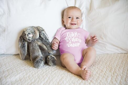 Belle Homie Cuter Version Of Daddy - I Really Love My Dad - Funny Cute Infant Creeper, One-Piece Baby Bodysuit in Saudi Arabia