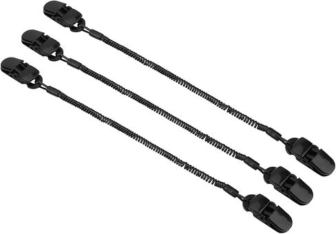 مشبك قبعة من في بيست لايف 3 قطع لتثبيت قبعة مشبك مشبك حافظ مقاوم للرياح وحزام ملفوف لصيد القوارب والإبحار والجولف - أسود in Kuwait