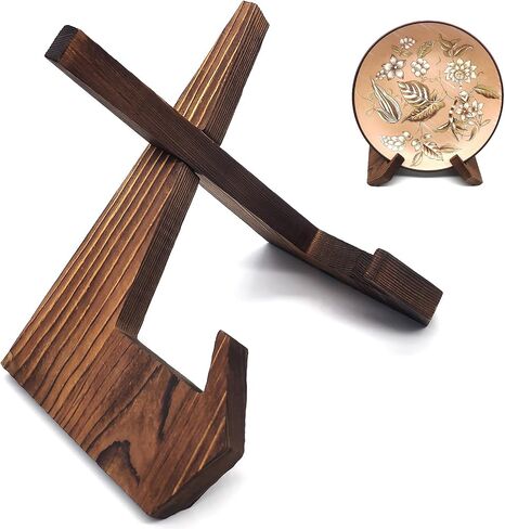 Plate Stands for Display, 6.5 Inch Plate Holder Display Stand Wooden Table Top Decorative Frame Holder Stand for Picture Frame, Plate, Photos, Books, Plaque(1 Pack) in Saudi Arabia