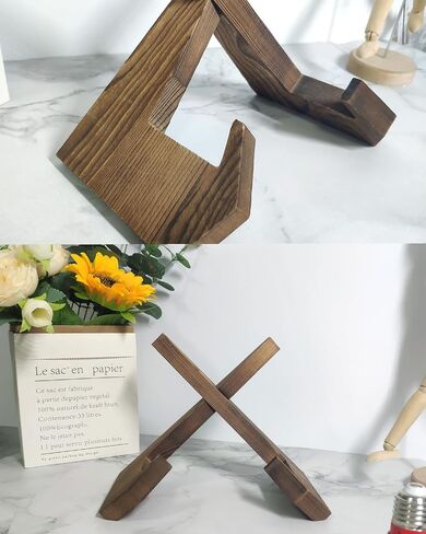 Plate Stands for Display, 6.5 Inch Plate Holder Display Stand Wooden Table Top Decorative Frame Holder Stand for Picture Frame, Plate, Photos, Books, Plaque(1 Pack) in Saudi Arabia