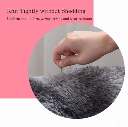 Ultra Soft Bedroom Rug, Round Fluffy Stars Area Rugs, Cute Circle Carpet Plush Rug for Bedroom Living Room Home Decor, Thick Shag Carpet 2 Feet for Kids Aldult (Blue Star) in Kuwait