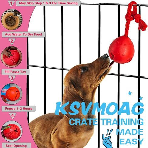 ألعاب مضغ تفاعلية للكلاب من KSVMOAG للسلالات الصغيرة والمتوسطة، مساعدات تدريب القفص للجراء، موزع علاج الألغاز بالحبل، ألعاب قفص الكلاب لتجنب القلق in Kuwait