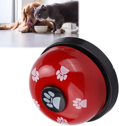 Pet Training Bells, Dog Doorbells Dog Puppy Pet Potty Training Bells, Dog Cat Bells Toys to Ring to Go Outside Cat Communication Device Paw Print, Dog Agility Training Equipment Interactive Toys(Blue) in Saudi Arabia