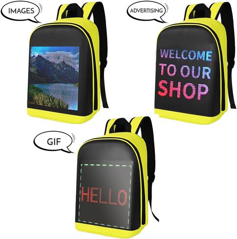 LIXADA LED Color Screen Customizable Backpack Travel Bag Pack Bag for Men Women in Saudi Arabia