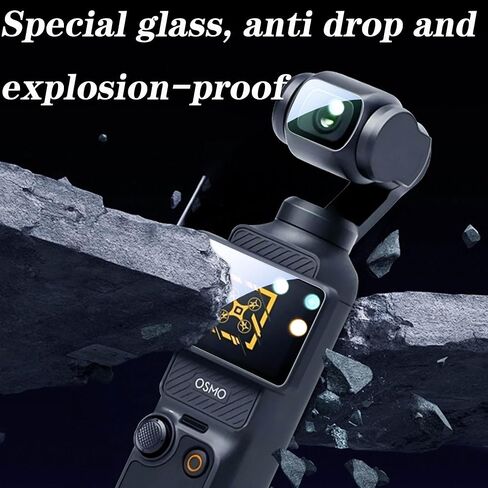 UnisonPet 6pcs Screen Protector for DJI Osmo Pocket 3 Osmo Pocket 3 Screen Protector with The Tempered Film of the Screen+Tempered Film of the Lens*3 9H Hardness Scratch Resistant in Kuwait