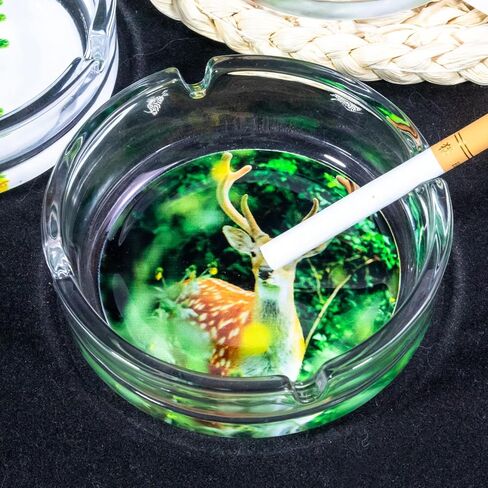 منفضة سجائر زجاجية Aqfkl مع غطاء للسجائر، منافض سجائر منزلية لمدخني الأعشاب، منفضة سجائر بدون دخان في الأماكن المغلقة، منفضة سجائر سيجار، منافض سجائر مقاومة للرياح للفناء الخارجي في الهواء الطلق in Kuwait