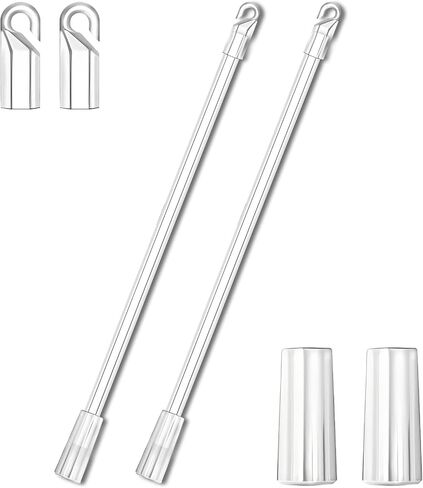 BLMHTWO 2 Pack Blind Wand Vertical Blinds Replacement Parts Blind Stick with Hook and Grip Long Clear Acrylic Window Blind Tilt Wand Rod for Home Office Blind Opener (12 inch) in Saudi Arabia