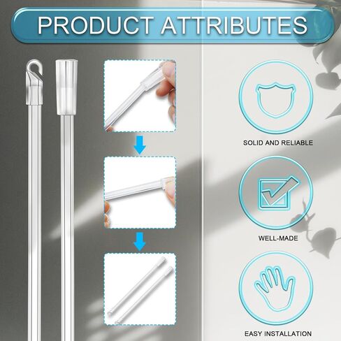 BLMHTWO 2 Pack Blind Wand Vertical Blinds Replacement Parts Blind Stick with Hook and Grip Long Clear Acrylic Window Blind Tilt Wand Rod for Home Office Blind Opener (12 inch) in Saudi Arabia