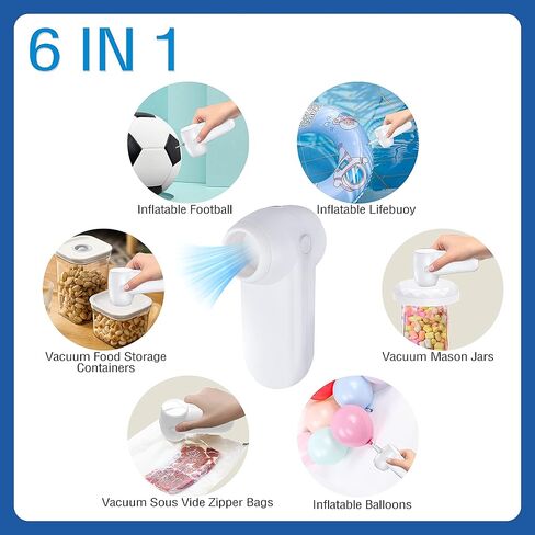 سدادة تفريغ كهربائية لبرطمان ماسون، طقم آلة ختم تفريغ الهواء لمضخة تفريغ محمولة لختم جرة ماسون، مع 20 قطعة من أكياس سحاب سو فيد ومجموعة سدادة تفريغ جرة ماسون in Kuwait