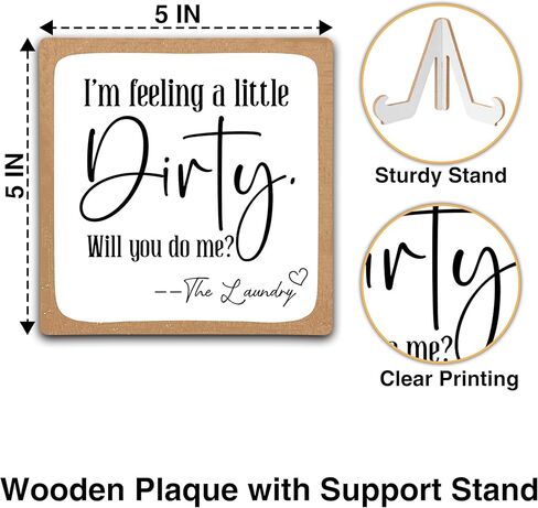 Rustic Farmhouse Bathroom Wood Sign, Put The Lid Down The Dog Has A Drinking Problem, 5"x5" Funny Bathroom Decor -C05 in Kuwait