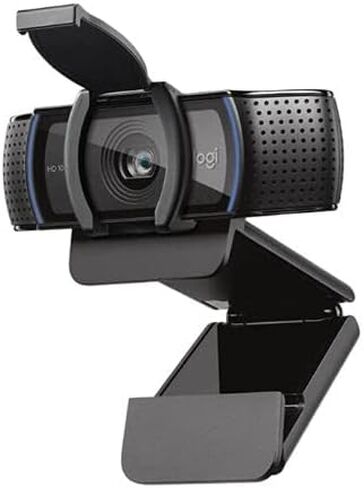 حزمة كاميرا ويب Logitech C920S Pro HD مع موزع USB وحزمة ضوء حلقي (3 قطع) in Kuwait
