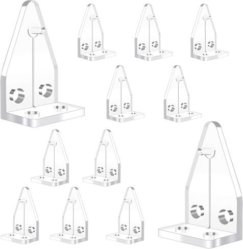 Blind Hold Down Brackets, 12PCS Mini Blind Holder Bracket Clear Plastic Door Blinds Bottom Bracket Window Horizontal Blinds Shades Brackets Replacement Parts in Saudi Arabia