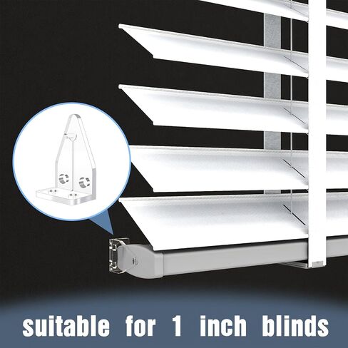 Blind Hold Down Brackets, 12PCS Mini Blind Holder Bracket Clear Plastic Door Blinds Bottom Bracket Window Horizontal Blinds Shades Brackets Replacement Parts in Saudi Arabia