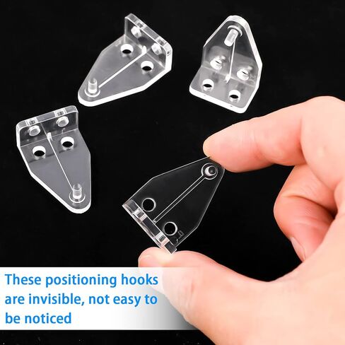 Blind Hold Down Brackets, 12PCS Mini Blind Holder Bracket Clear Plastic Door Blinds Bottom Bracket Window Horizontal Blinds Shades Brackets Replacement Parts in Saudi Arabia
