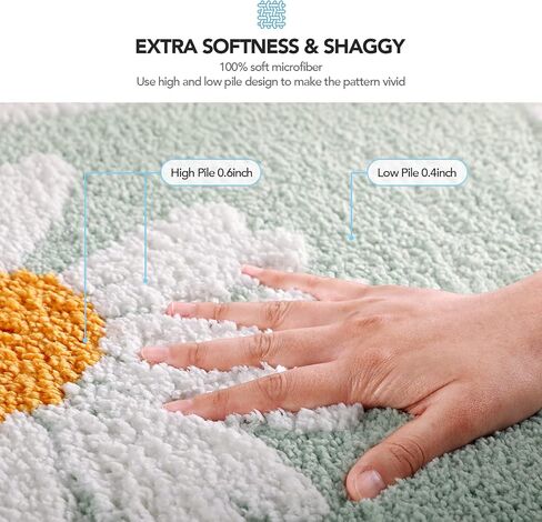 Pink Bathroom Rug, Ultra Soft Microfiber Shaggy Bathroom Mats, 17''x 25'', Extra Absorbent Bath Rugs, Machine Washable/Dry, Non-Slip Bathroom Carpet for Tub, Bathroom and Shower in Saudi Arabia
