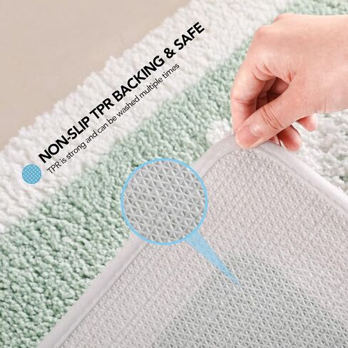 Pink Bathroom Rug, Ultra Soft Microfiber Shaggy Bathroom Mats, 17''x 25'', Extra Absorbent Bath Rugs, Machine Washable/Dry, Non-Slip Bathroom Carpet for Tub, Bathroom and Shower in Saudi Arabia