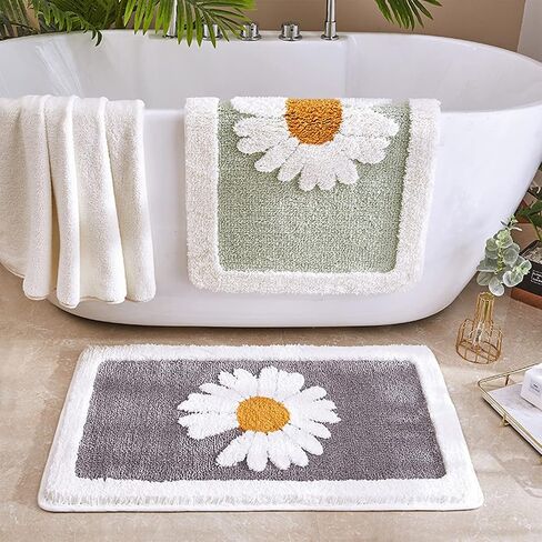 Pink Bathroom Rug, Ultra Soft Microfiber Shaggy Bathroom Mats, 17''x 25'', Extra Absorbent Bath Rugs, Machine Washable/Dry, Non-Slip Bathroom Carpet for Tub, Bathroom and Shower in Saudi Arabia