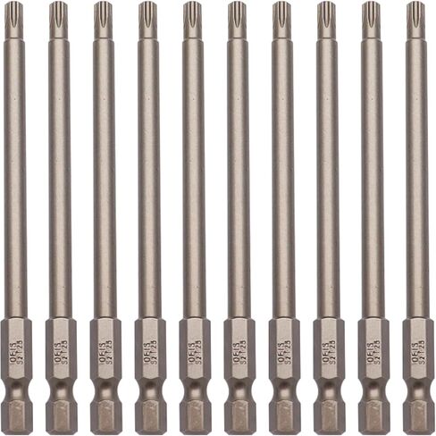 Sipery T25 security torx bits tamper proof 10Pcs, 100mm / 4inch 1/4inch hex shank magnetic screwdriver star bits for power screwdriver impact driver in Saudi Arabia