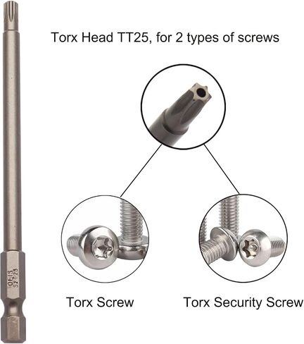 Sipery T25 security torx bits tamper proof 10Pcs, 100mm / 4inch 1/4inch hex shank magnetic screwdriver star bits for power screwdriver impact driver in Saudi Arabia