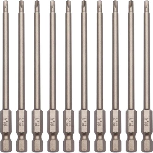 Sipery T25 security torx bits tamper proof 10Pcs, 100mm / 4inch 1/4inch hex shank magnetic screwdriver star bits for power screwdriver impact driver in Saudi Arabia