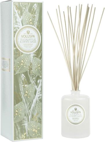 Voluspa Eucalyptus and White Sage Scented Reed Diffuser 6oz (177ml) in Saudi Arabia