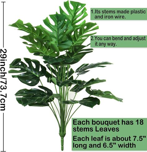 نبات اصطناعي 29 بوصة شجرة حرير أريكا وهمية خضراء مثالية للاستخدام الداخلي والخارجي وأوراق ديليسيوسا الاستوائية الاصطناعية شجرة السلحفاة الصناعية لتزيين المنزل والحديقة والمكاتب (أوراق خضراء 18 سيقان) in Kuwait