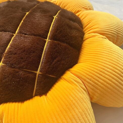 LEVINIS Yellow Sunflower Shape Chair Pads Large Throw Pillows Soft Velvet Decorative Reversible Pillow Cushion Mat for Bed Car Couch Chair Sofa Office 27'' in Kuwait