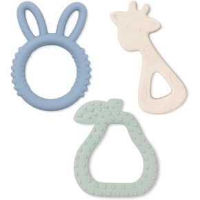 بيبي بليس - ألعاب تسنين الأطفال (3 عبوات) لتخفيف آلام التسنين لمدة 3 أشهر، ألعاب تسنين للأطفال من عمر 6 إلى 12 شهرًا، أدوات تسنين للأطفال من سن 6 إلى 12 شهرًا، ألعاب للرضع خالية من مادة BPA in Kuwait