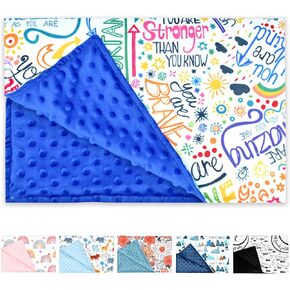 بطانية Winmany للأطفال من القطيفة للأولاد والبنات، بطانيات مينكي ناعمة، غطاء منقط، طبقة مزدوجة، بطانية حيوانات دافئة للأطفال الصغار لهدايا استحمام سرير الأطفال (قوس قزح) in Kuwait