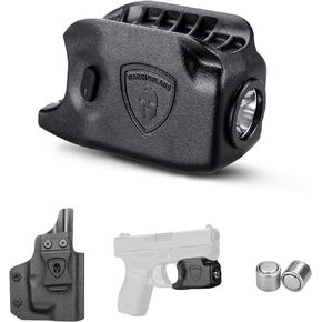 WARRIORLAND Mini Gun Light مع حافظة Kydex مصممة خصيصًا: مسدس G42، 150 لومن G42 مصباح مسدس، مصباح يدوي تكتيكي LED SL-1 مسدس خفيف in Kuwait