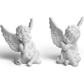 Garwor Cherub Little Angel Statues for Home Decor, Mini Resin Angels Figurines and Statues Shelves Displaying(Little Angels 2Pcs/Set) in Kuwait