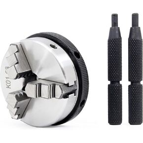 RATTMMOTOR 3-Jaw K01 Series high-precision Manual Lathe chuck Self-centering Chuck with 2pcs M14 Lock Rods for cutting Non-ferrous Metals and Plastics and Other Non-metals (K01-63) in Saudi Arabia