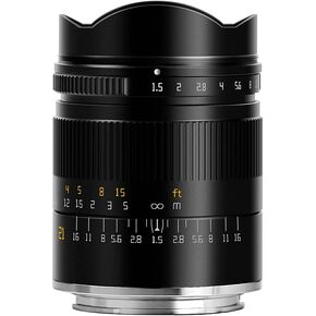 TTArtisan 21mm F1.5 Full Fame ASPH Wide Angle Lens for Leica M-Mount Cameras Like M2 M3 M4 M9 M10 Black
