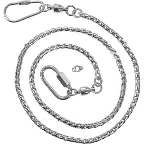 Hemobllo Bird Harness Bird Foot Chain Stainless Steel Ankle Chain - Off Anklet Ankle Rings - bite Outdoor Flying Training Rope for Cockatiels Parrot Lovebird (Thin Chain) Parakeet