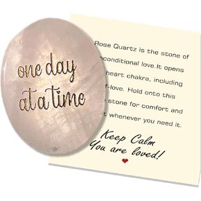 يوم واحد في كل مرة العقيق تهدئة كريستال روز كوارتز تخفيف الضغط تخفيف القلق هدايا ملهمة للنساء الرجال in Kuwait