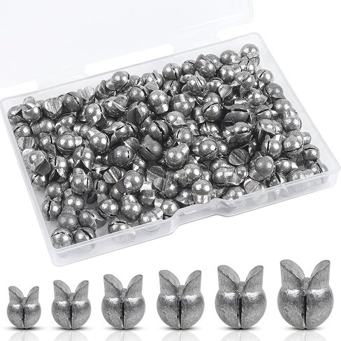 200PCS Removable Split Shot Sinker Fishing Weight Sinkers Round Split Shot Fishing Egg Weight Shot Sinkers for Fishing … in Saudi Arabia