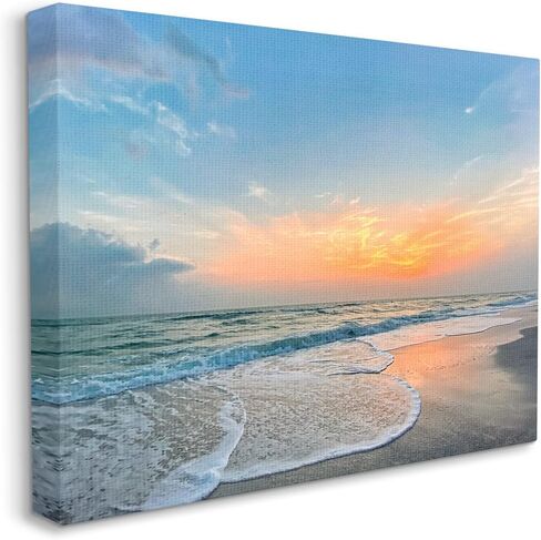 لوحة فنية جدارية من القماش الكتاني ذات طبقات من إسفنج الشاطئ من شركة Stupell Industries، من تصميم Mary Lou Photography in Kuwait