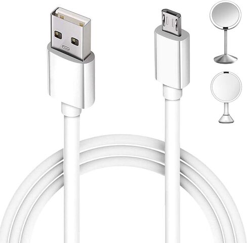 Rahhaze Replacement Micro USB Charging Cable Cord for Simple Human Mirror Compatible with Simplehuman Mirror 5" 8" Round Lighted Makeup Mirror (5FT) in Saudi Arabia
