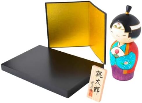 Usaburo Modern Japanese Kokeshi Doll (MOMOTARO - Small), Made in Japan, Collectible Figurines, Traditional Crafts, Boy in Kimono, Samurai in Saudi Arabia
